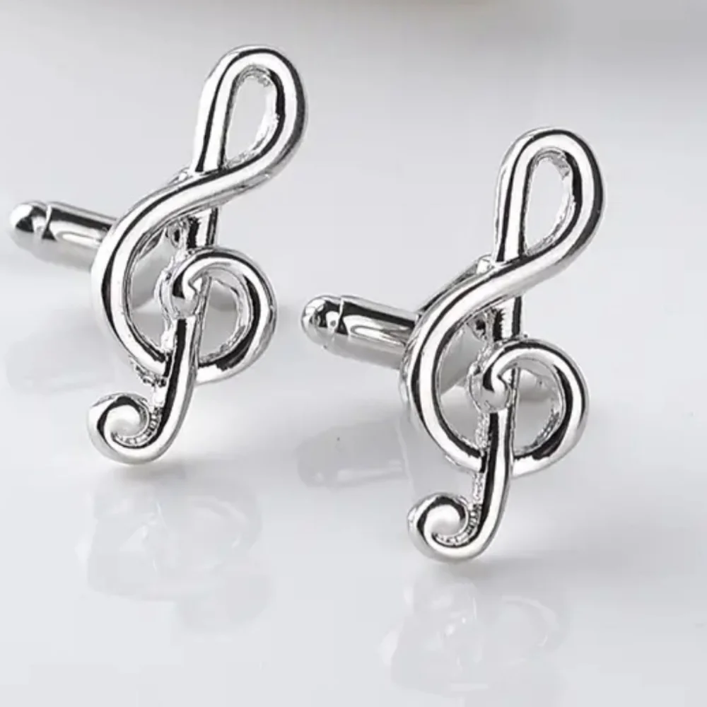 Silver Treble Cleff Cuff links